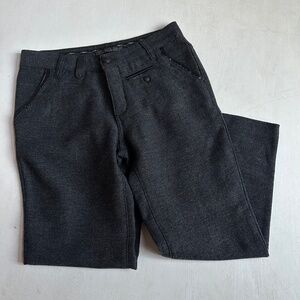 Ron Tomson Dark Charcoal Herringbone Men's Pants